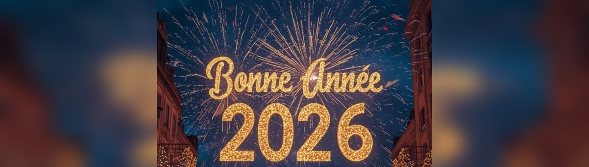 Bonne année 2026 - lumière dorée